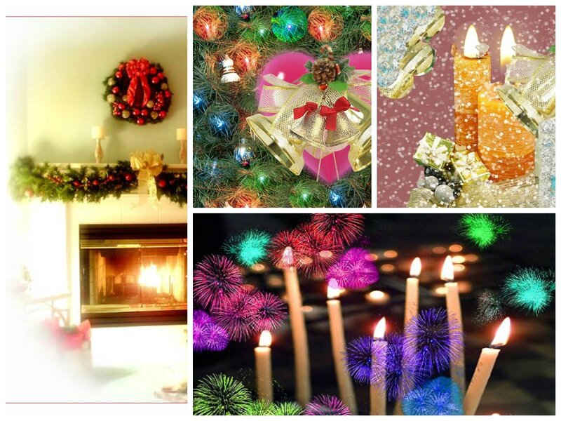 Christmas Decorations — Red, Festive, Night