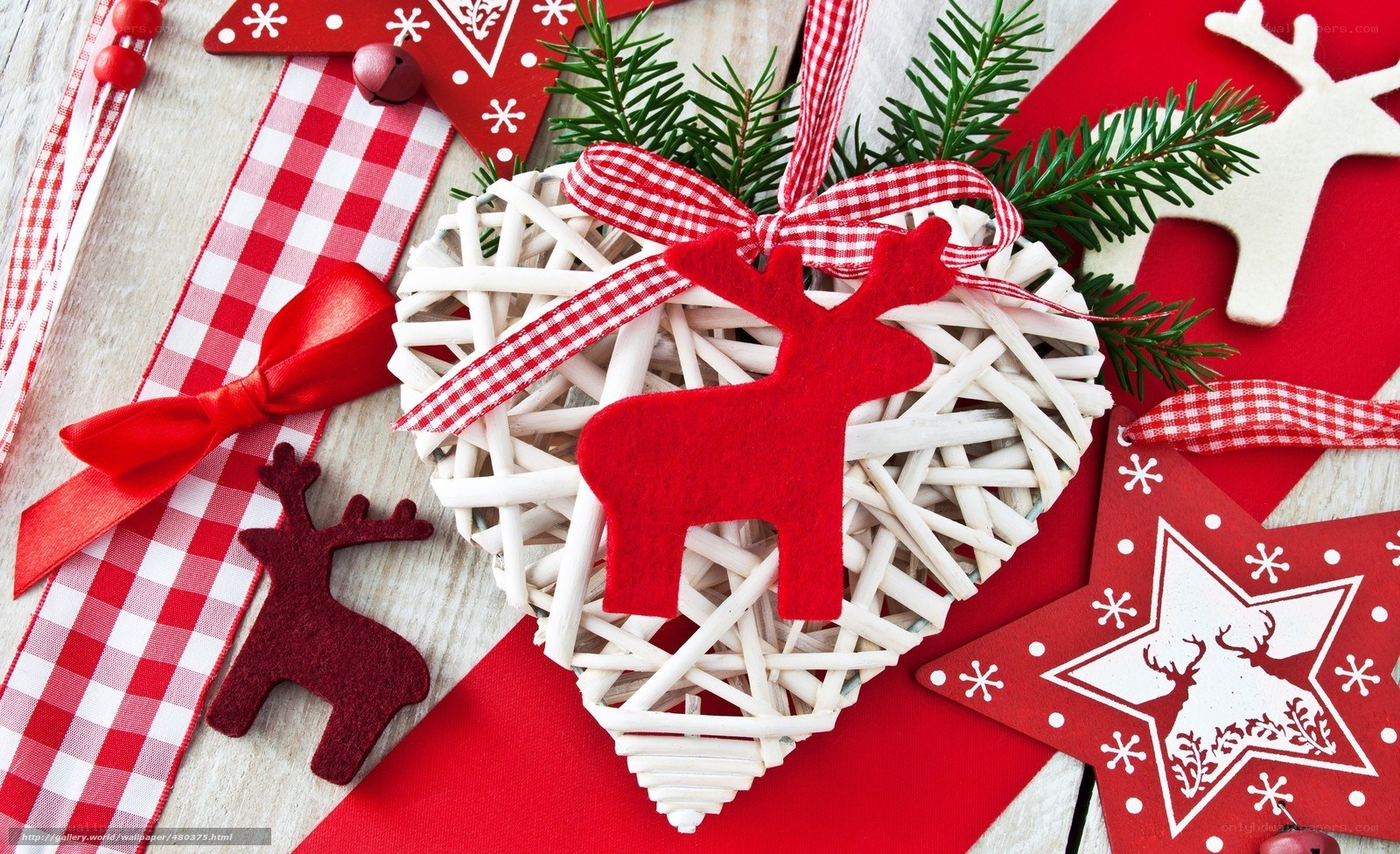 Christmas decorations with reindeer