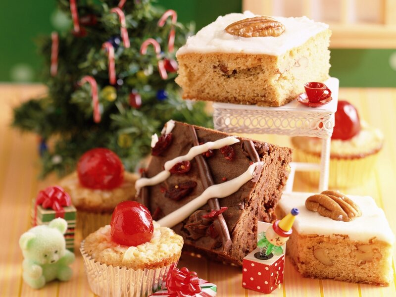 Christmas desserts display