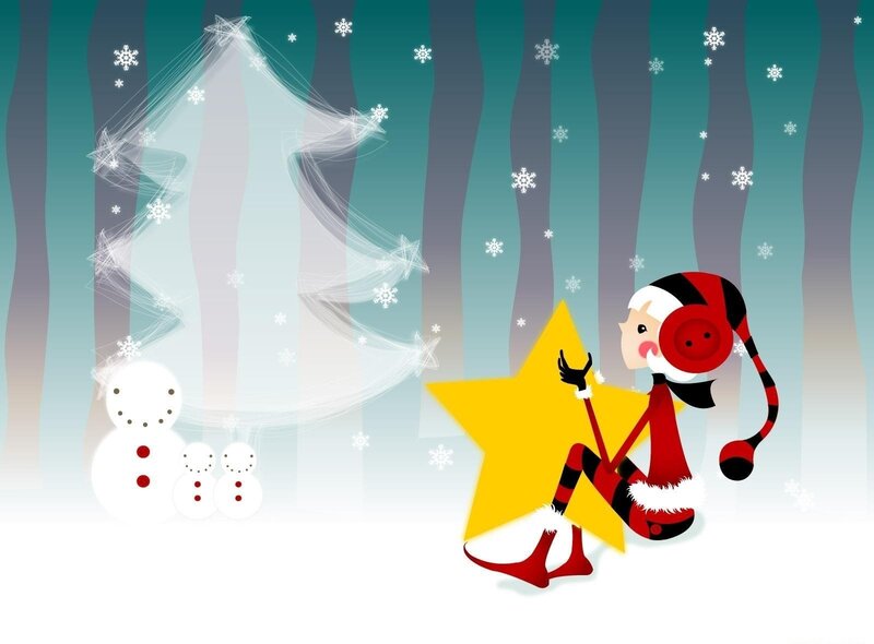 Christmas elf with star
