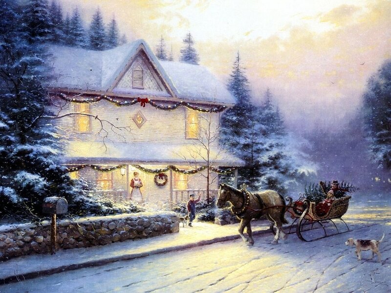 Christmas Eve at a cozy home