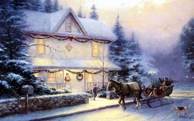 Christmas Eve at a cozy home