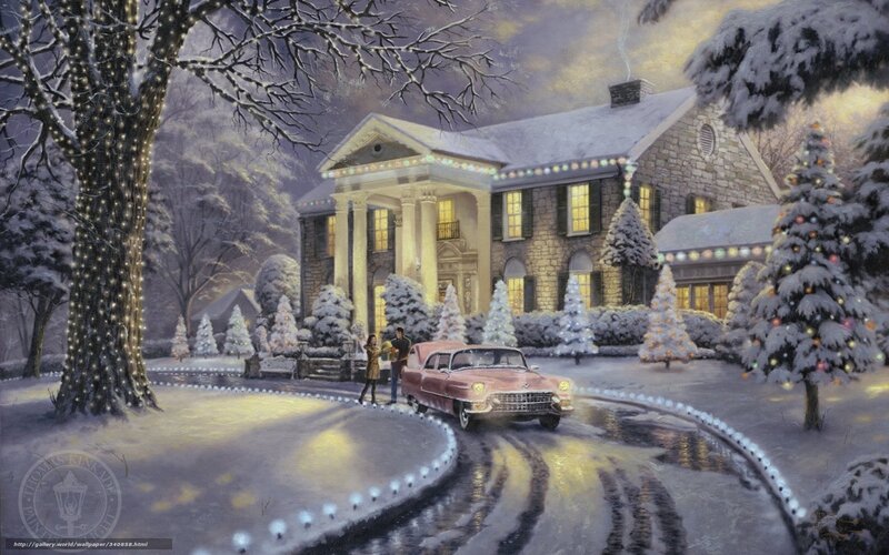 Christmas Eve at a grand home