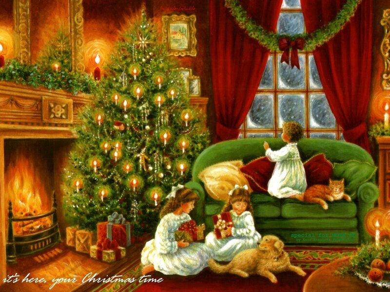 Christmas family scene