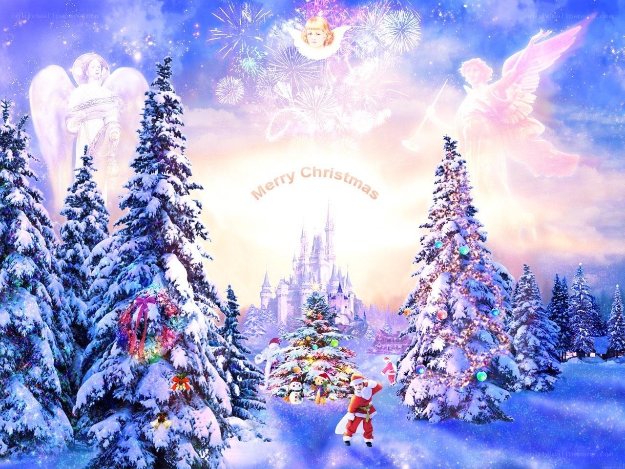 Christmas fantasy with angels
