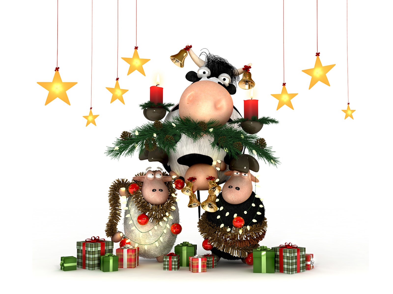 Christmas farm animals