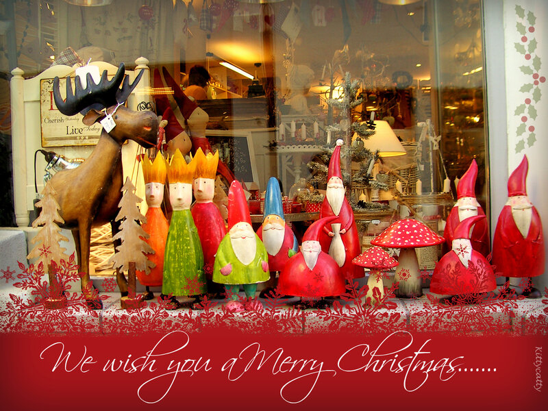 Christmas Figurines in Window
