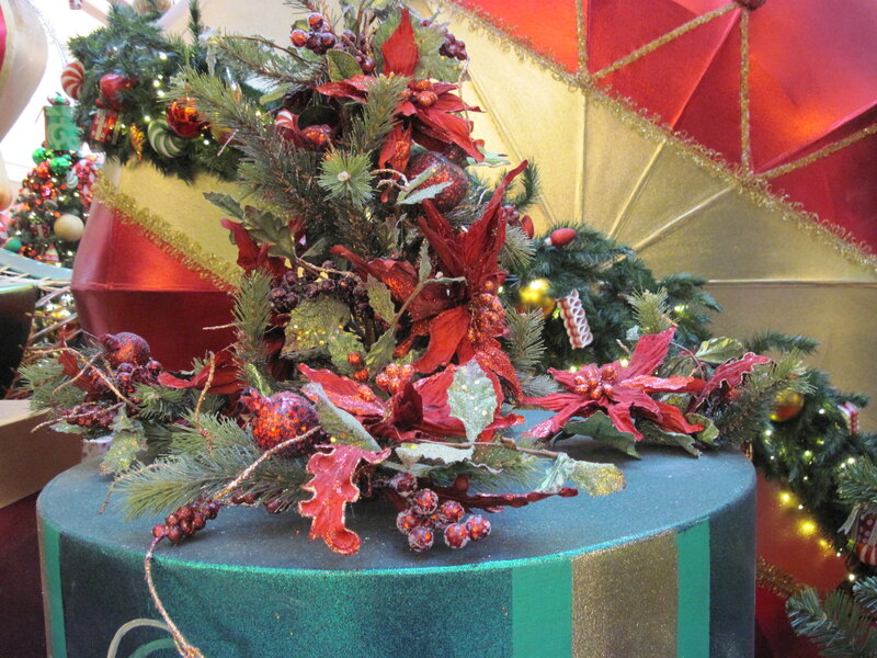 Christmas Floral Arrangement — Red, Festive, Winter, Photograph