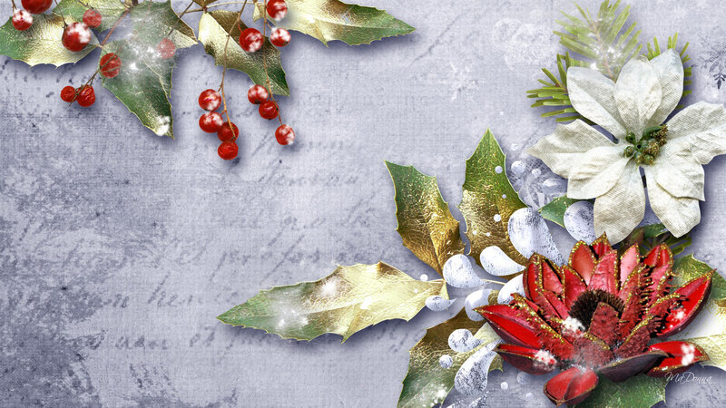Christmas Floral Arrangement — Red, Festive, Winter