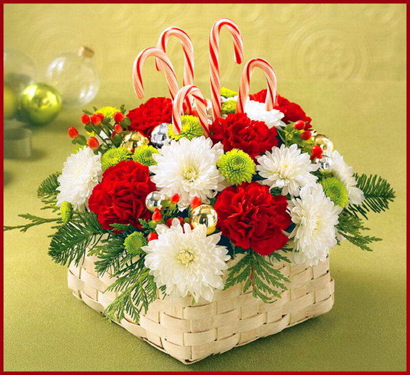 Christmas Flower Basket