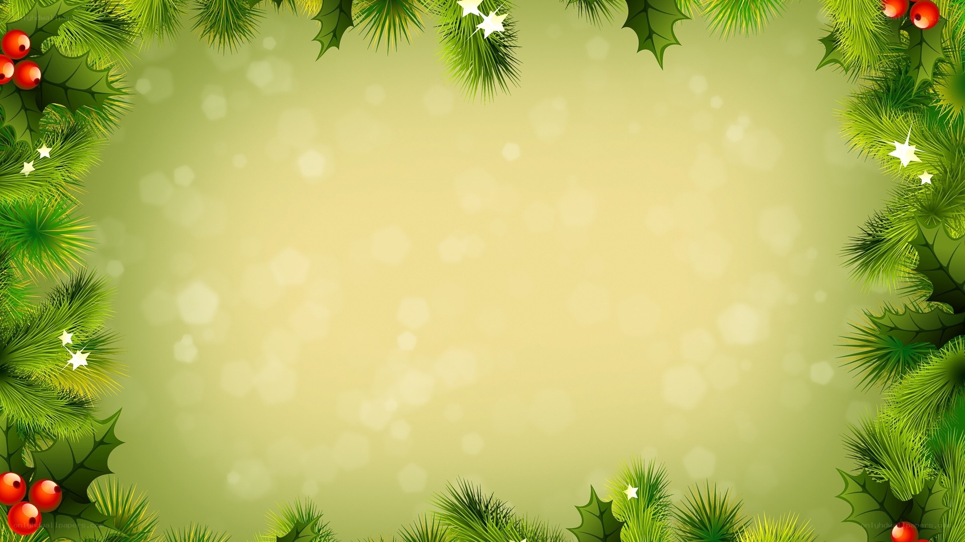 Christmas foliage border