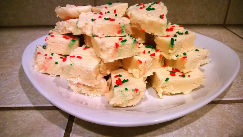 Christmas Fudge on Plate