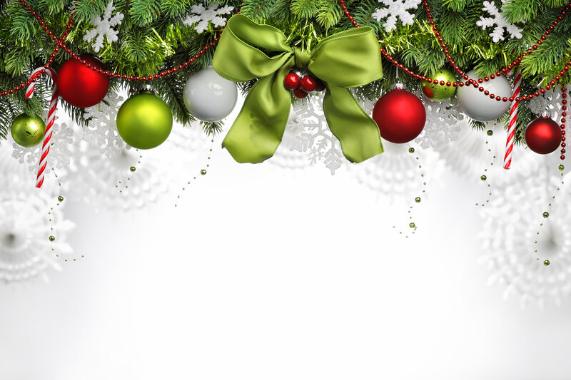 Christmas Garland Border — Green, Festive