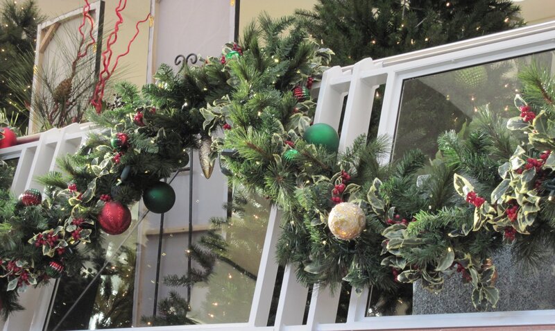 Christmas Garland on Balcony