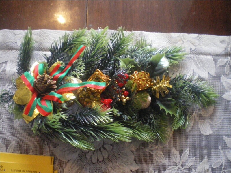 Christmas Garland on Table
