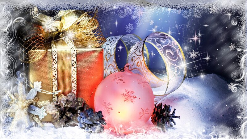 Christmas Gift and Ornament — Gold