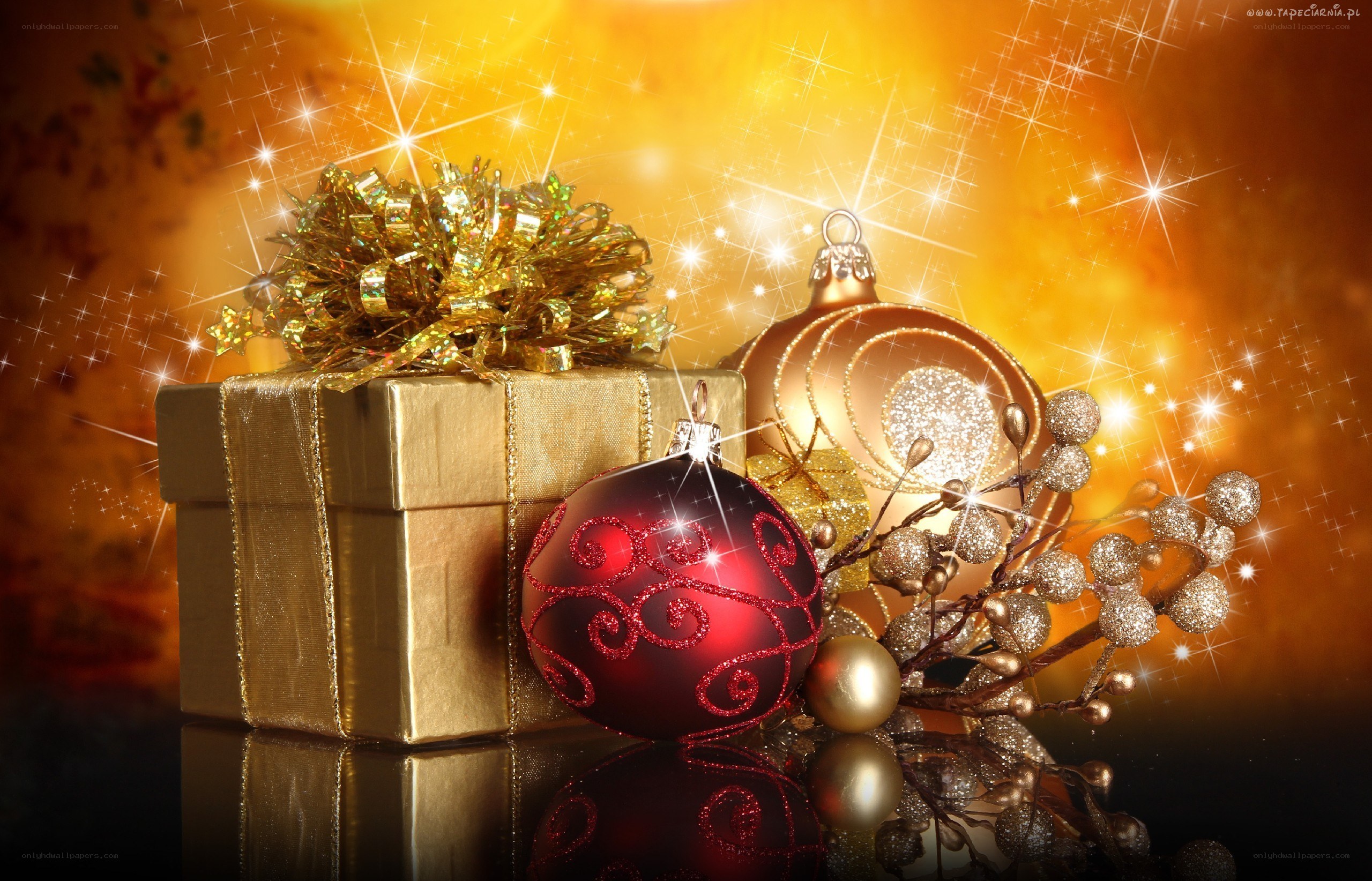 Christmas gift and ornaments