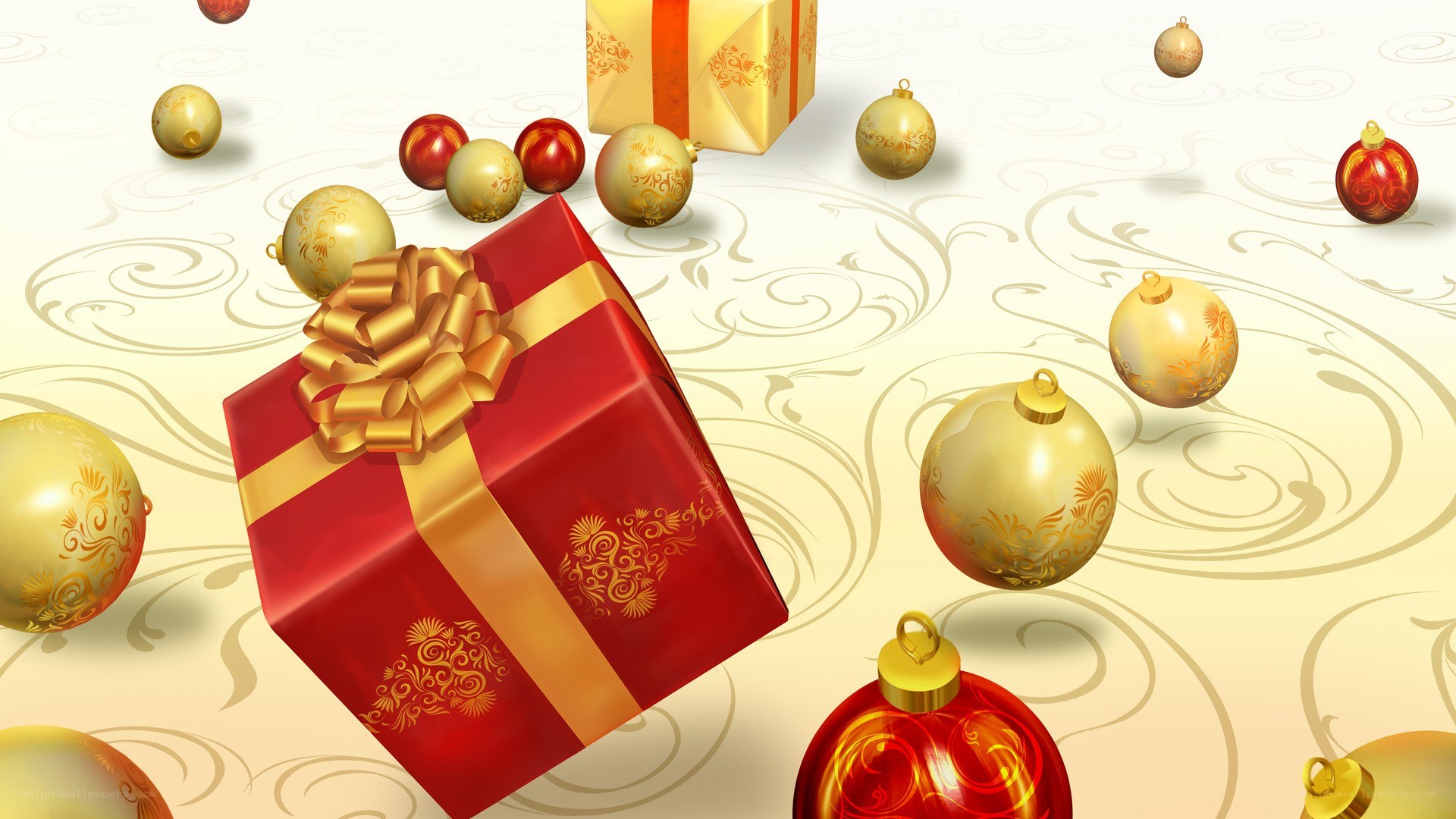 Christmas gift and ornaments