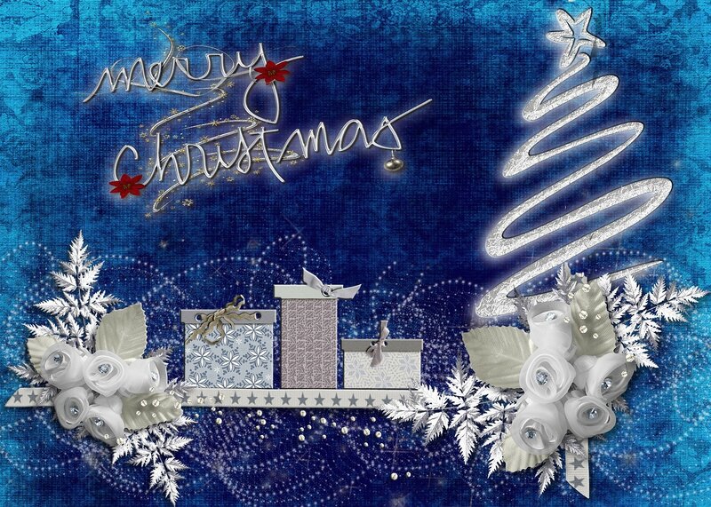 Christmas Gift Arrangement — Blue