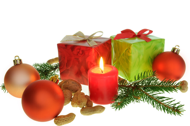Christmas Gift Arrangement — Red, Festive