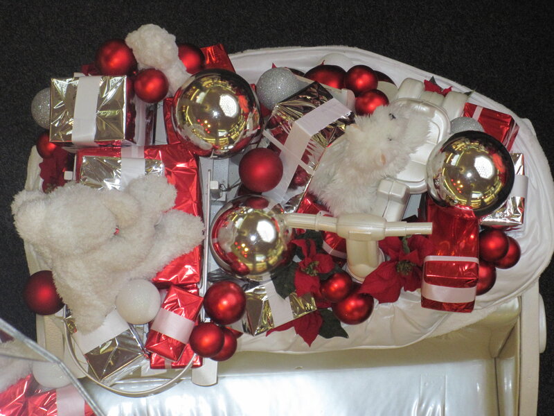 Christmas Gift Arrangement — Red, Festive, Winter, Photograph, Teddy Bears