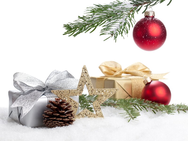 Christmas Gift Arrangement — White