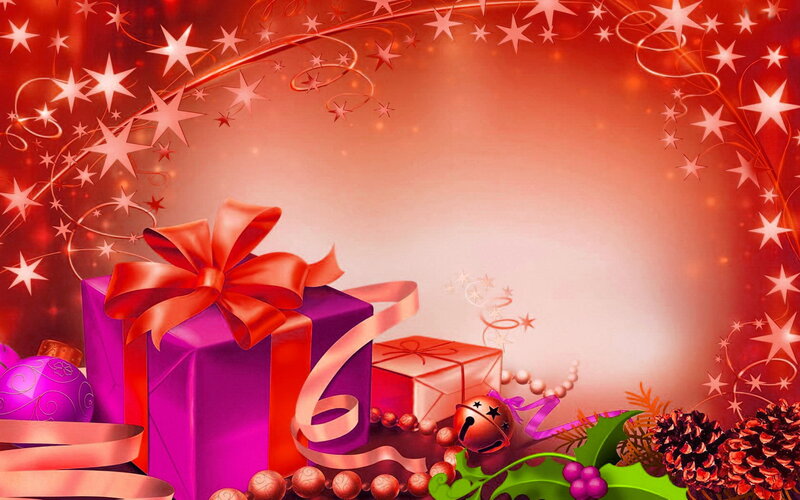Christmas Gift Box — Red, Festive