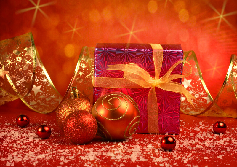 Christmas Gift Box — Red, Festive, Winter