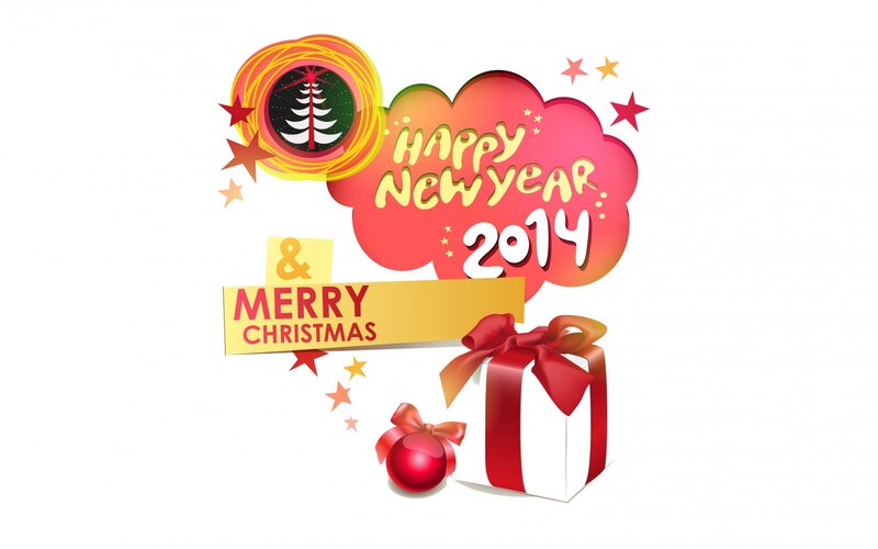 Christmas Gift Box — Red, Festive, Winter, Vector Art