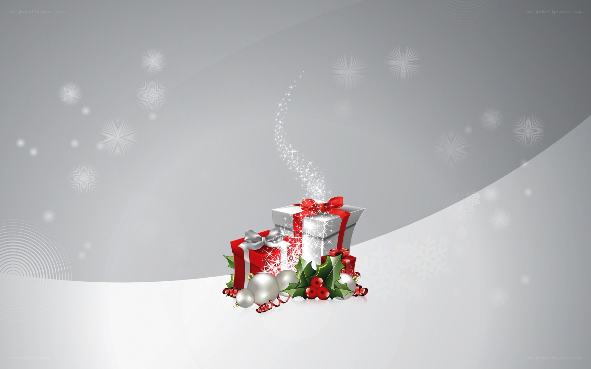 Christmas gift box with sparkles