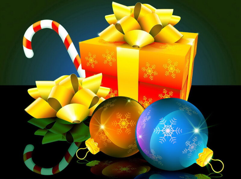 Christmas Gift Box — Yellow