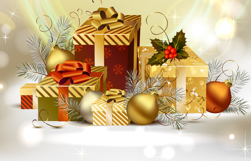 Christmas Gift Boxes — Gold