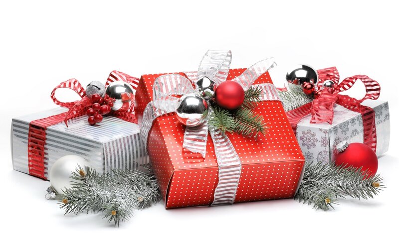 Christmas Gift Boxes — Red, Festive, Winter, Photograph, Ornaments