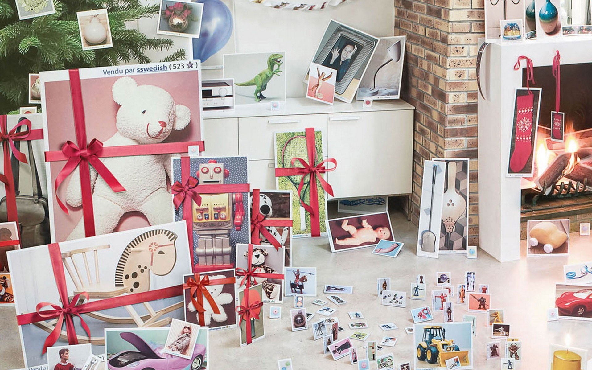 Christmas gift cards display