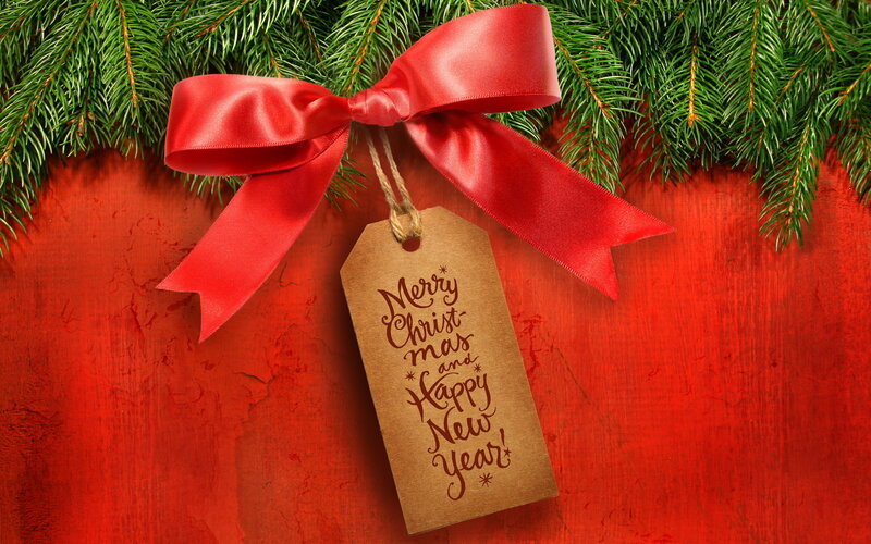 Christmas Gift Tag — Red, Festive