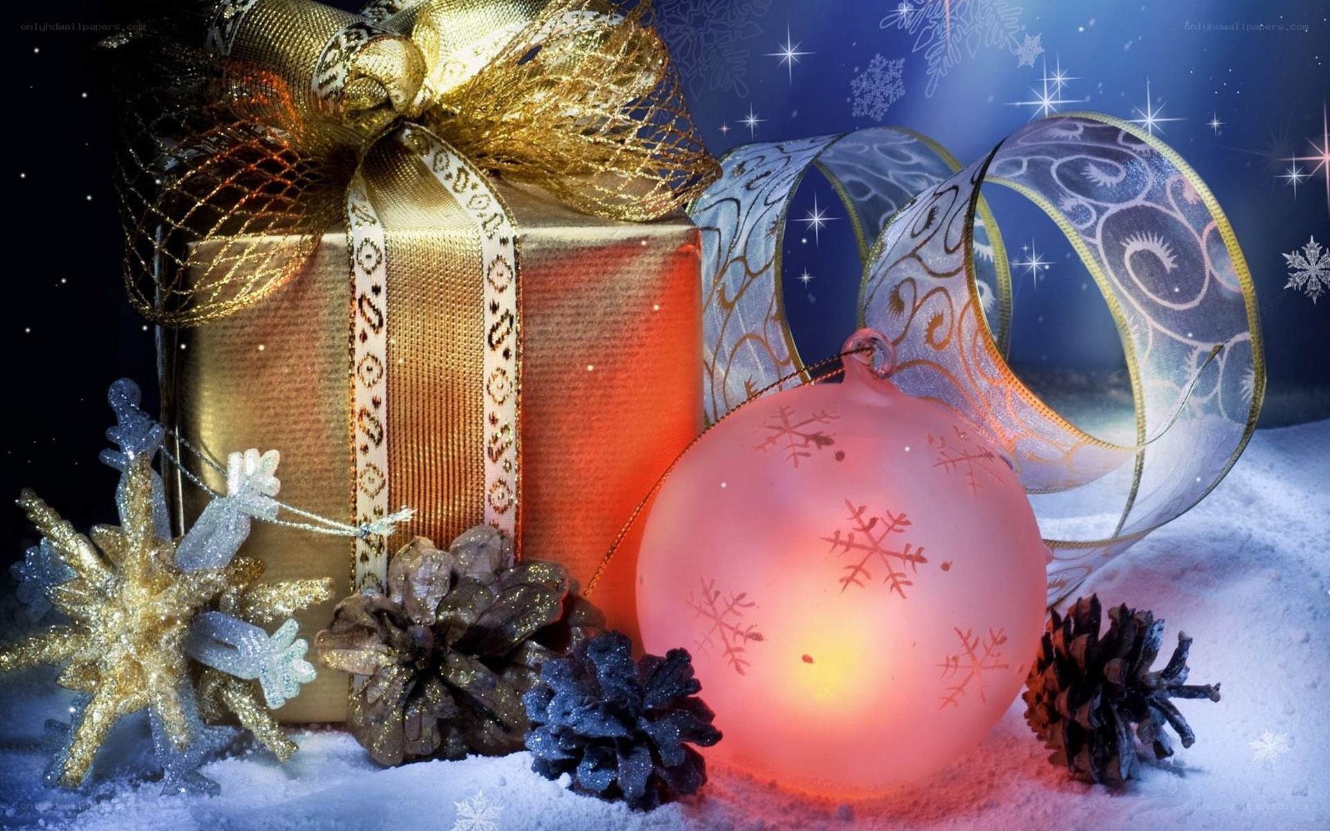 Christmas gift with ornament