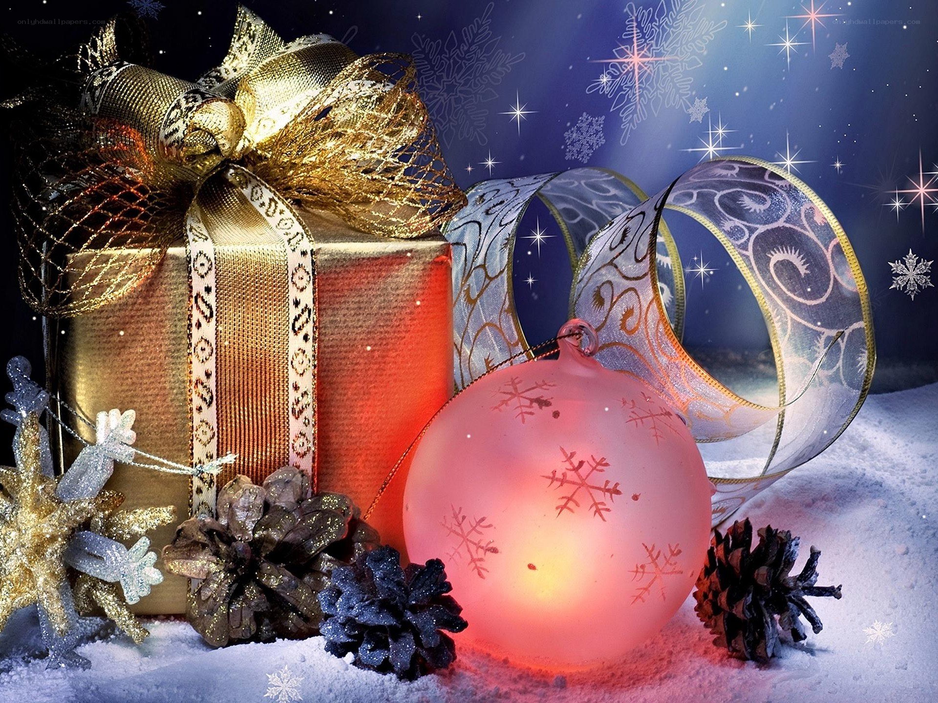 Christmas gift with ornament