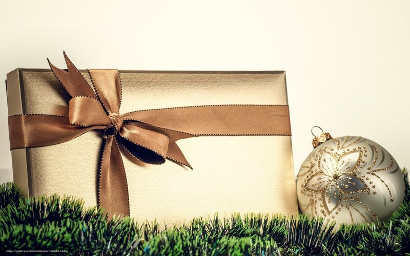 Christmas gift with ornament