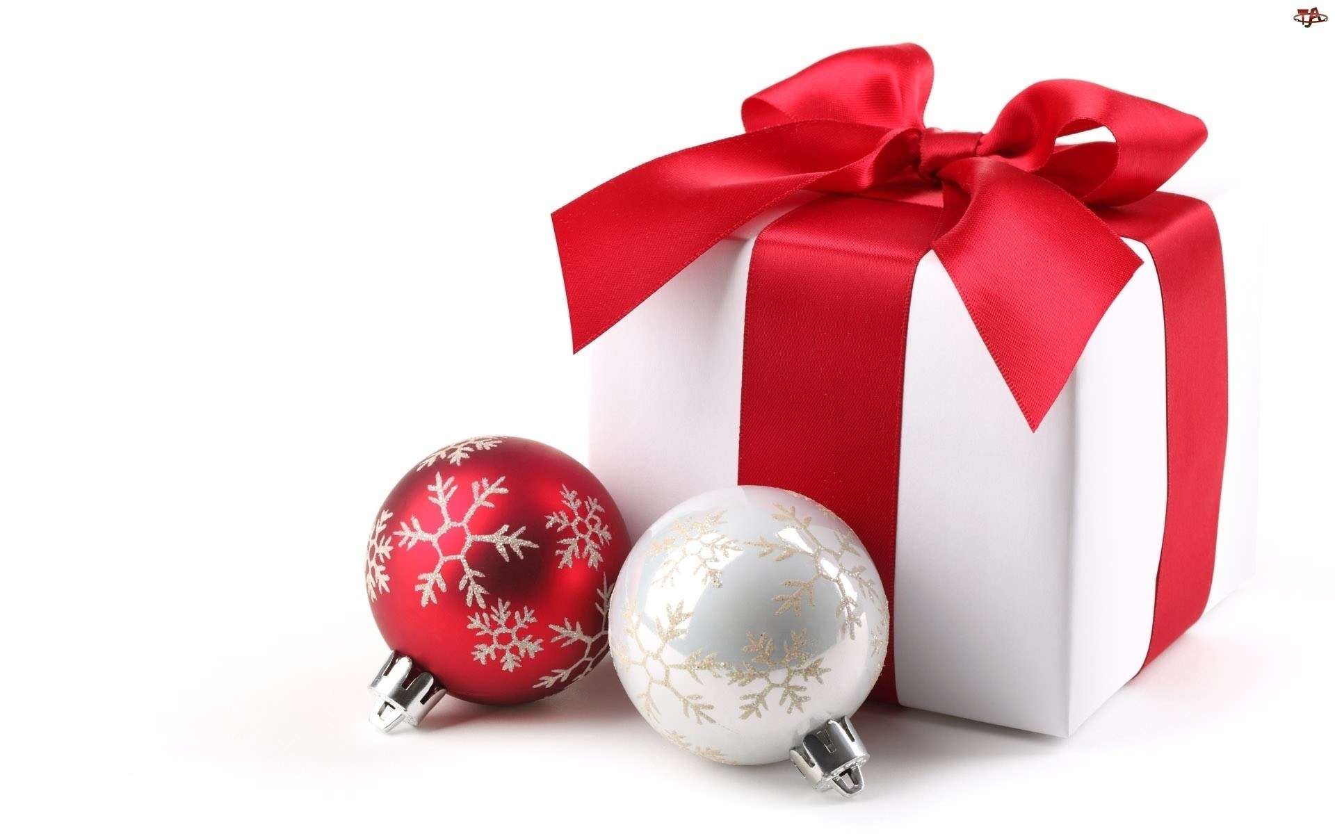 Christmas gift with ornaments