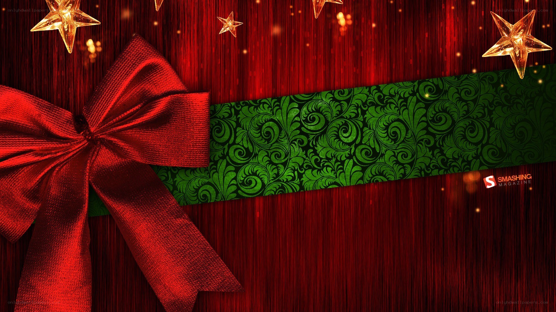 Christmas gift with red bow