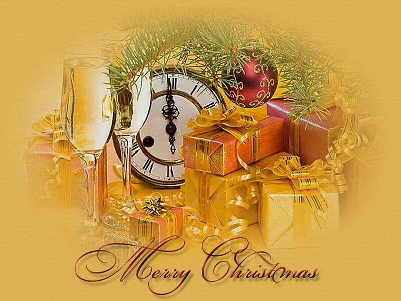 Christmas Gifts and Champagne