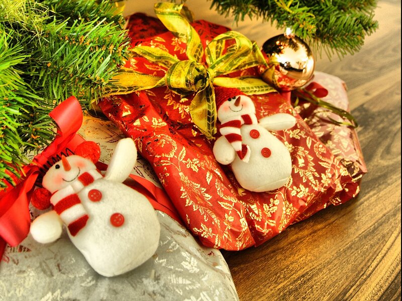 Christmas gifts and decorations