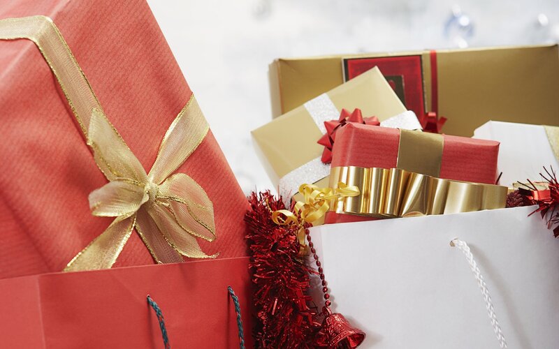 Christmas gifts and decorations