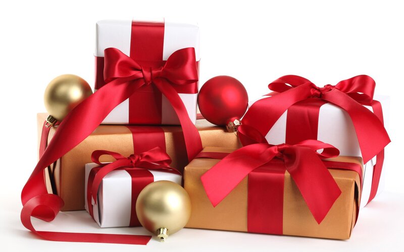 Christmas gifts and ornaments