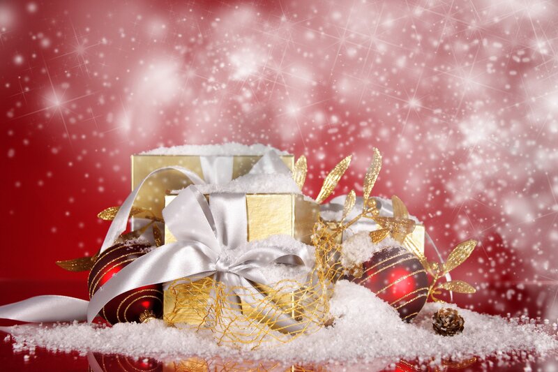 Christmas gifts and ornaments