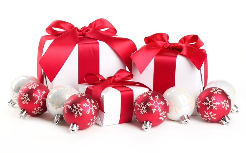 Christmas gifts and ornaments