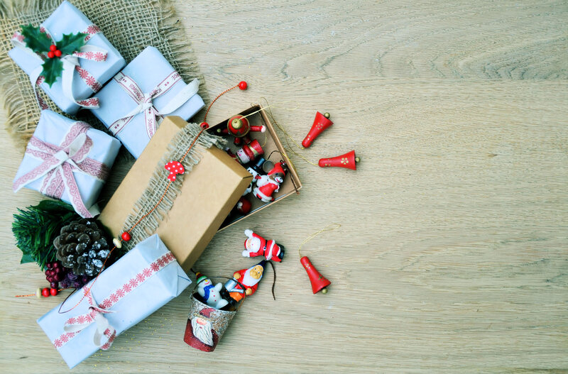 Christmas Gifts and Ornaments — Brown