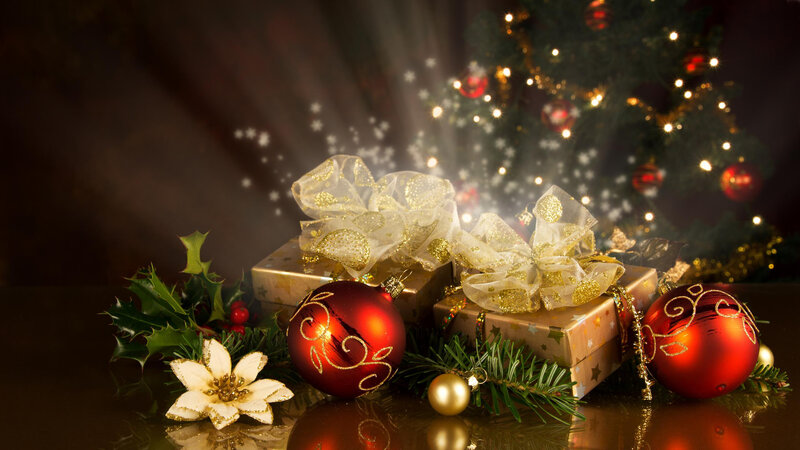 Christmas Gifts and Ornaments — Red