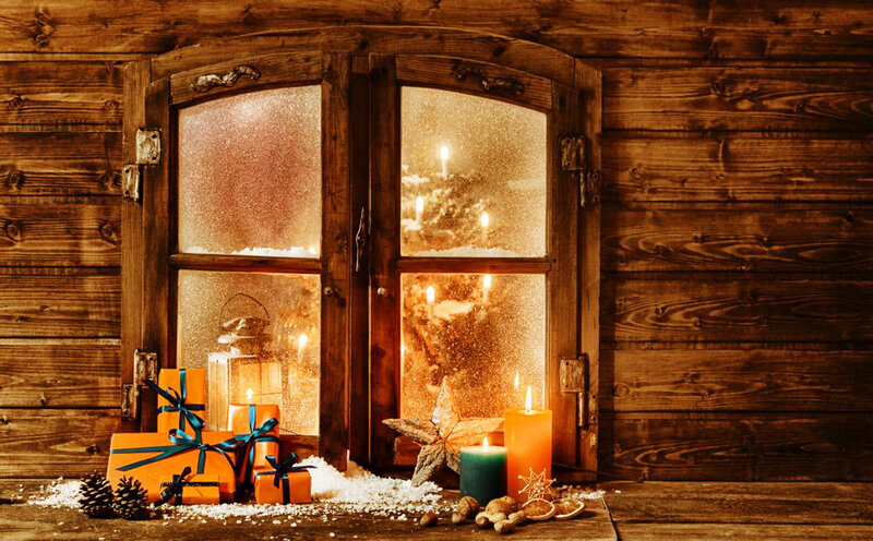 Christmas Gifts by Window — Brown