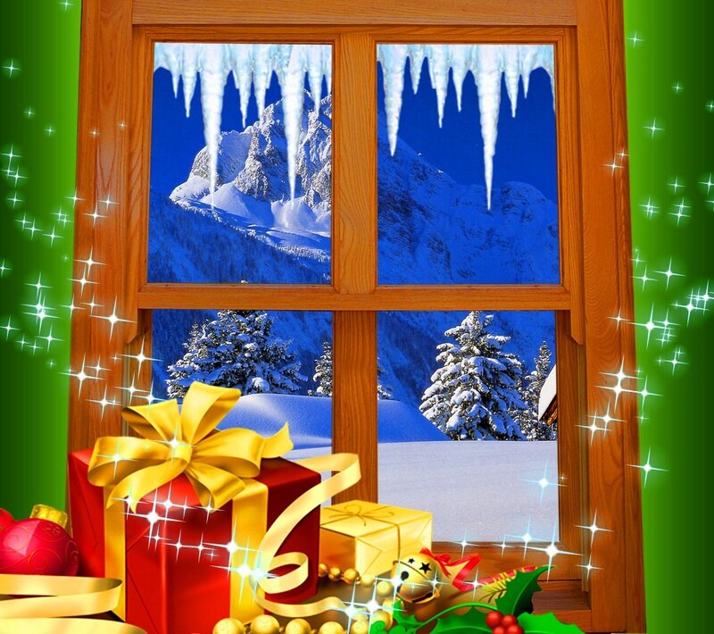 Christmas Gifts by Window